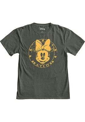Baylor Bears Womens Green Sketch Minnie Short Sleeve T-Shirt