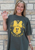 Baylor Bears Womens Green Sketch Minnie Short Sleeve T-Shirt
