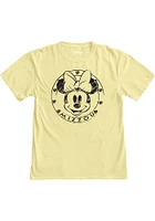 Missouri Tigers Womens Yellow Sketch Minnie Short Sleeve T-Shirt