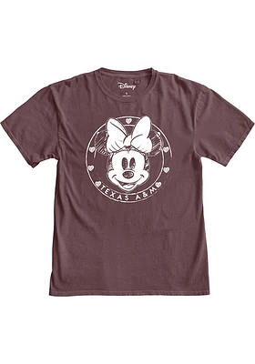 Texas A&M Aggies Womens Maroon Sketch Minnie Short Sleeve T-Shirt