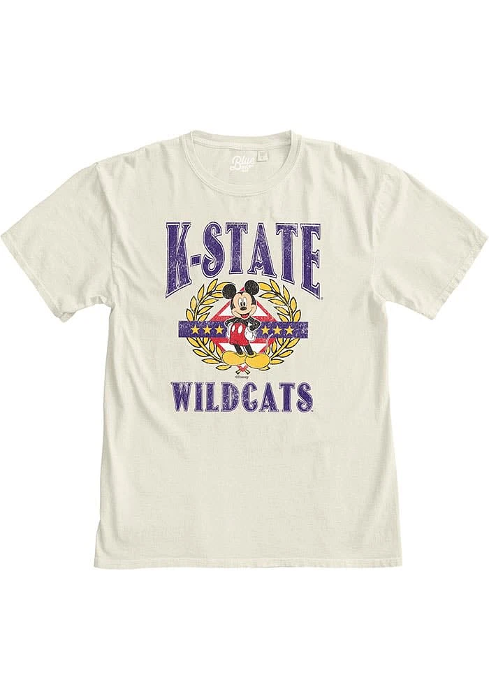 K-State Wildcats Womens Ivory Olive Mickey Short Sleeve T-Shirt