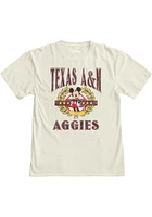 Texas A&M Aggies Womens Ivory Olive Mickey Short Sleeve T-Shirt