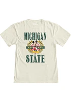Michigan State Spartans Womens Ivory Olive Mickey Short Sleeve T-Shirt