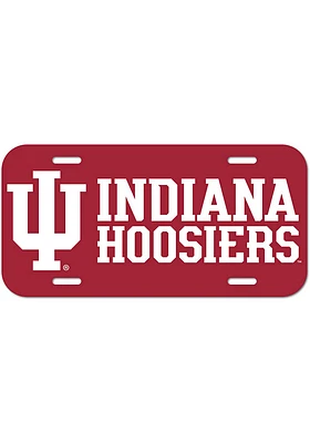 Indiana Hoosiers Maroon Plastic Car Accessory License Plate