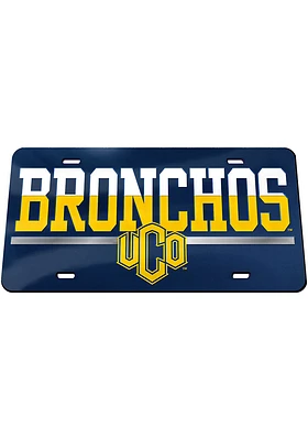 Central Oklahoma Bronchos Blue Team Color Car Accessory License Plate
