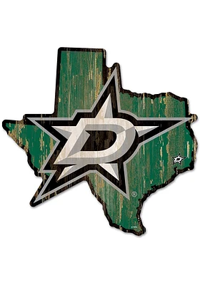 Dallas Stars state shape Sign - Green