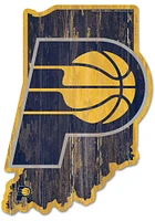 Indiana Pacers state shape Sign - Navy Blue