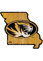 Missouri Tigers state shape Sign - Yellow