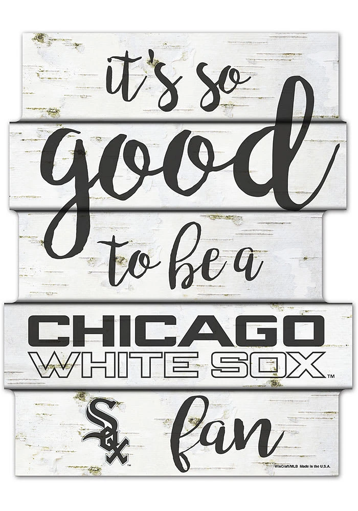 Chicago White Sox birch Sign - Black