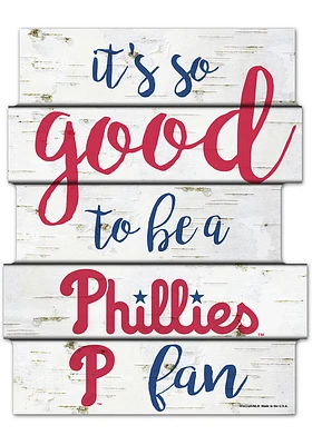 Philadelphia Phillies birch Sign - Blue