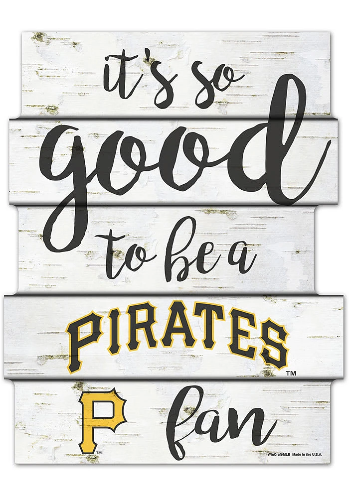 Pittsburgh Pirates birch Sign - Yellow