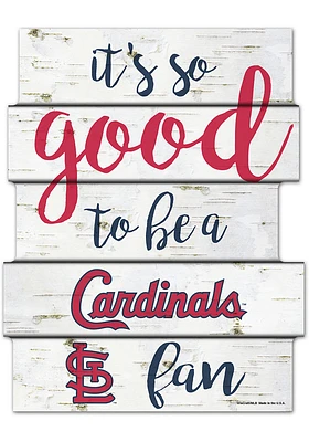 St Louis Cardinals birch Sign - Red