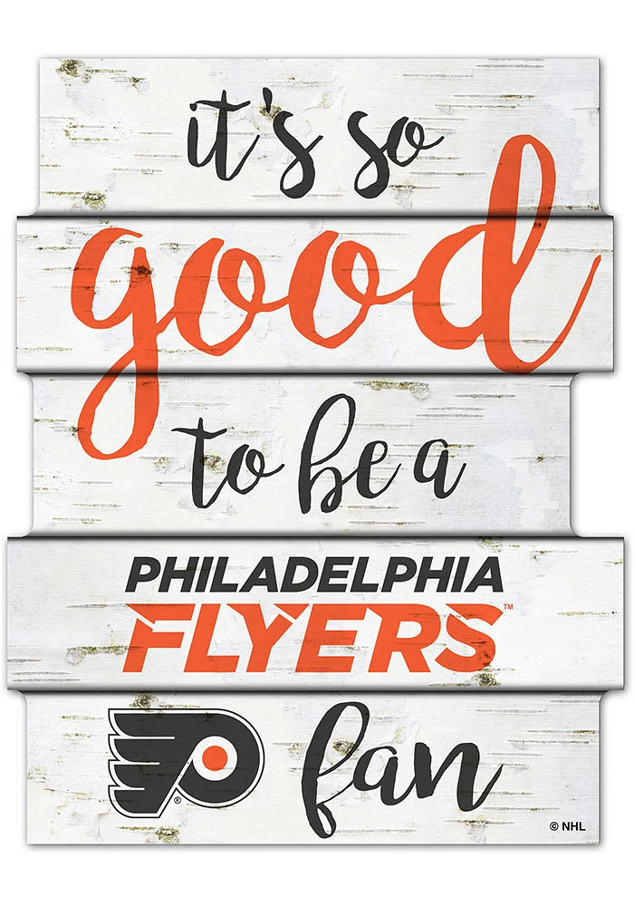 Philadelphia Flyers birch Sign - Orange