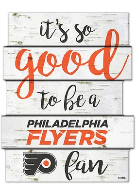 Philadelphia Flyers birch Sign - Orange