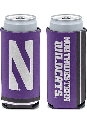 Northwestern Wildcats Striped Primary Logo Slim Coolie