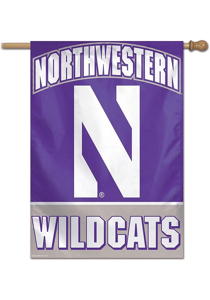 Northwestern Wildcats 28X40 Vertical Banner - Purple