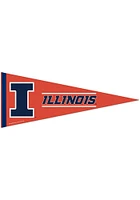 Illinois Fighting Illini 12X30 Premium Pennant - Orange