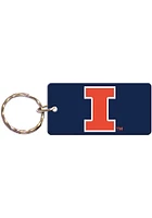 Illinois Fighting Illini Rectangle Keychain - Orange