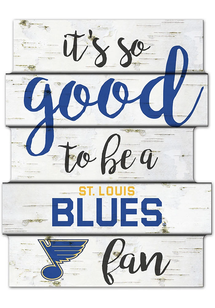 St Louis Blues birch Sign - Blue