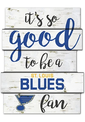 St Louis Blues birch Sign - Blue
