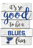 St Louis Blues birch Sign - Blue