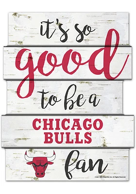 Chicago Bulls birch Sign - Red