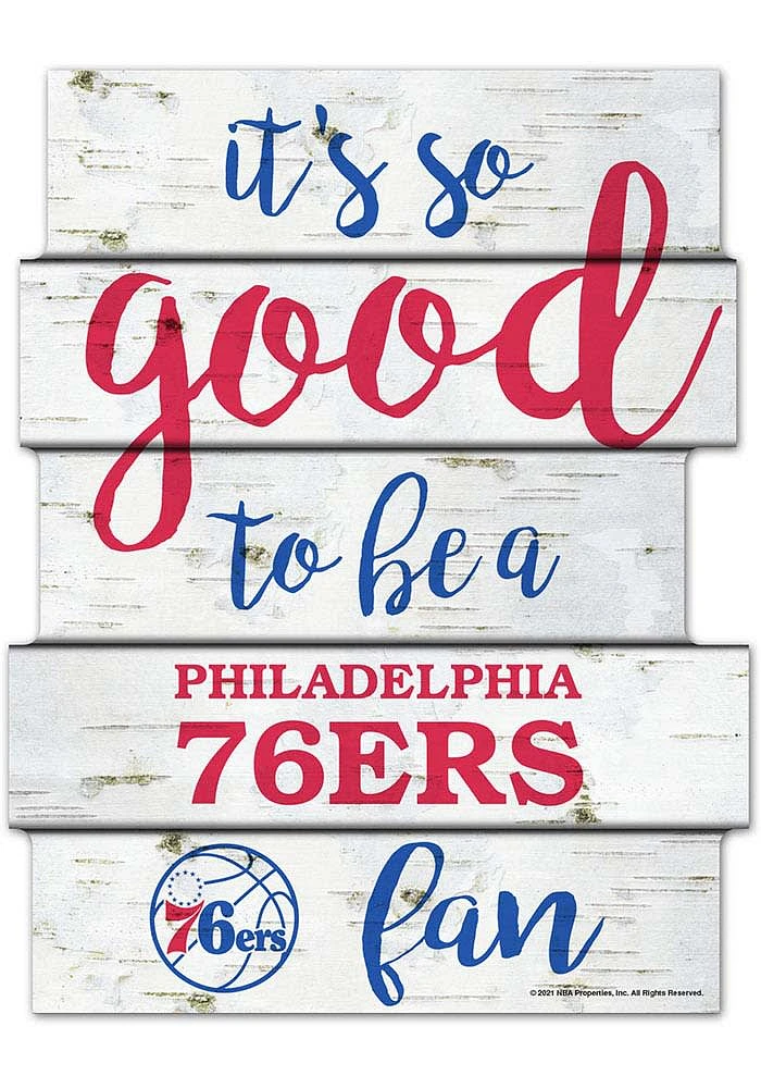 Philadelphia 76ers birch Sign - Blue