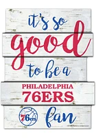 Philadelphia 76ers birch Sign - Blue