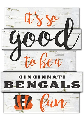 Cincinnati Bengals birch Sign - Orange