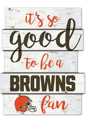 Cleveland Browns birch Sign - Orange