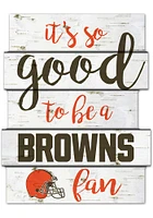 Cleveland Browns birch Sign - Orange