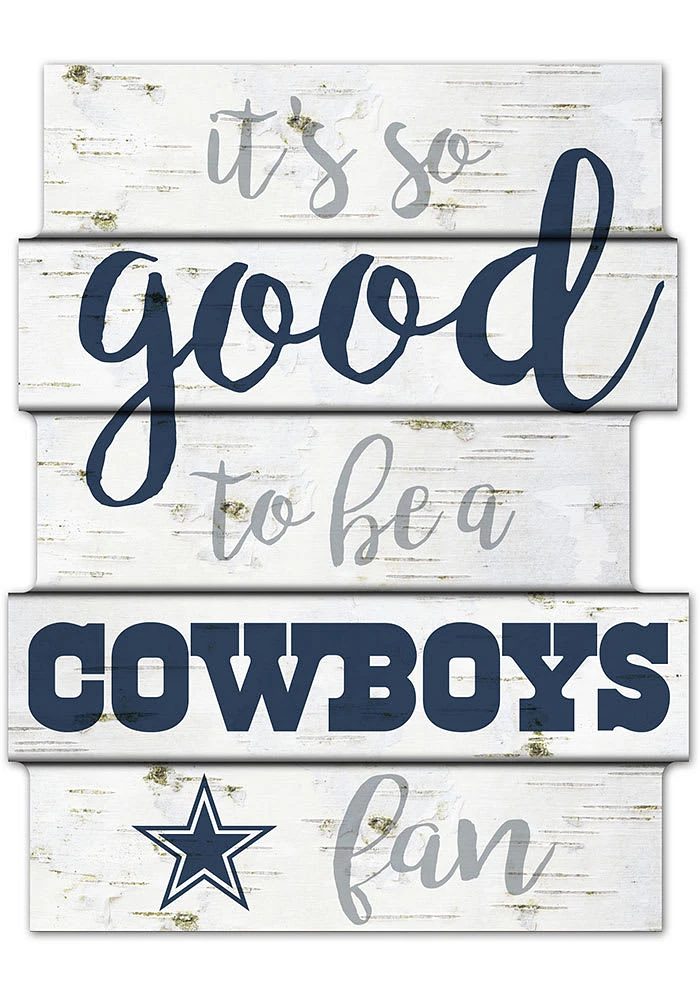 Dallas Cowboys birch Sign - Navy Blue
