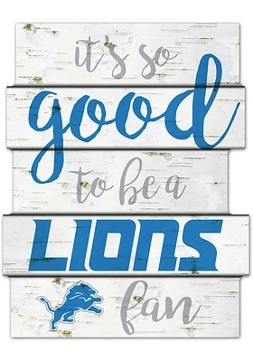 Detroit Lions birch Sign - Blue