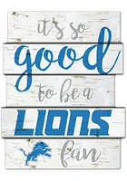 Detroit Lions birch Sign - Blue