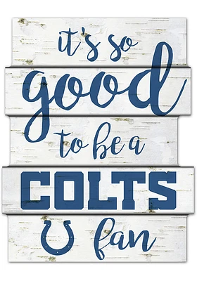 Indianapolis Colts birch Sign - Navy Blue
