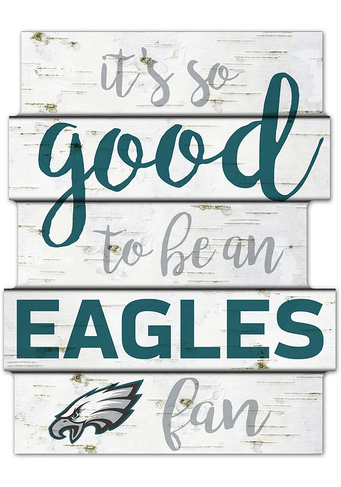 Philadelphia Eagles birch Sign - White