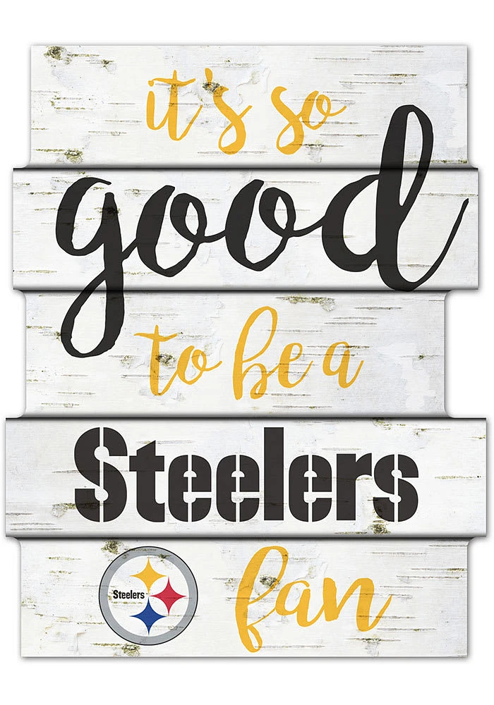Pittsburgh Steelers birch Sign - Yellow