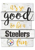 Pittsburgh Steelers birch Sign - Yellow