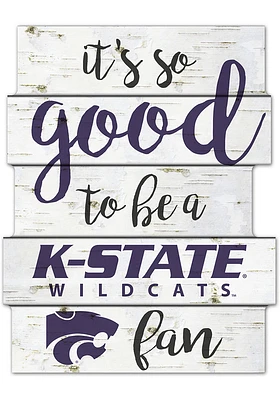 K-State Wildcats birch Sign - Purple