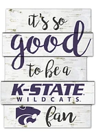 K-State Wildcats birch Sign - Purple