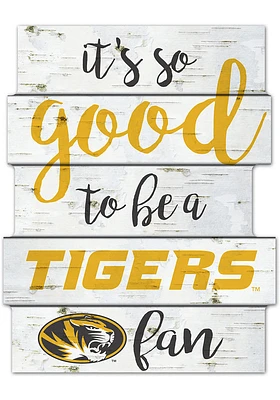 Missouri Tigers birch Sign - Yellow