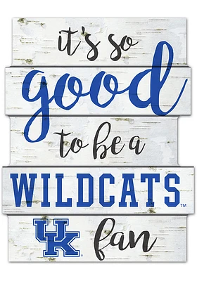 Kentucky Wildcats birch Sign - Blue