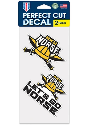 Northern Kentucky Norse Slogan 2pk Auto Decal - Yellow