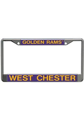 West Chester Golden Rams Printed Metallic License Plate Frame - Purple