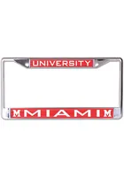 Miami RedHawks Printed Metallic License Frame