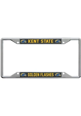 Kent State Golden Flashes Printed Metallic License Plate Frame - Blue