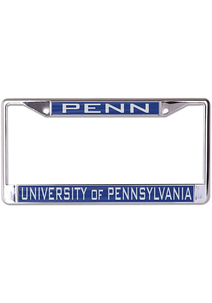 Pennsylvania Quakers Printed Metallic License Plate Frame - Blue