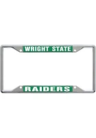 Wright State Raiders Printed Metallic License Plate Frame - Green