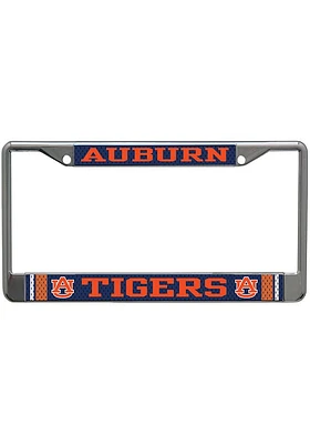 Auburn Tigers Printed Metallic License Plate Frame - Orange