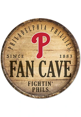 Philadelphia Phillies round fan cave Sign - Blue